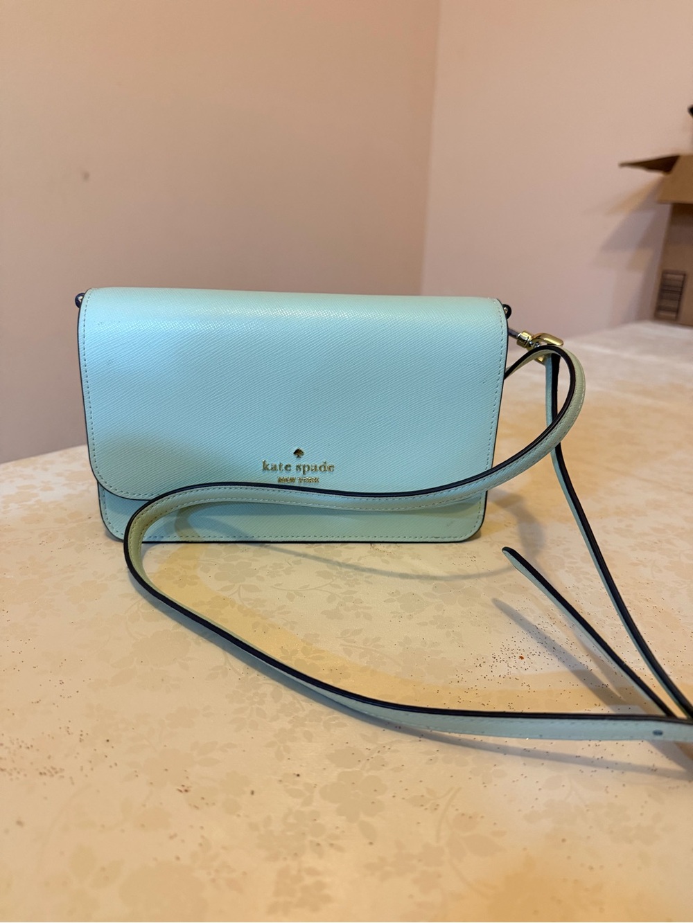 kate spade mint green saffiano leather crossbody